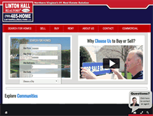 Tablet Screenshot of lintonhallrealtors.com